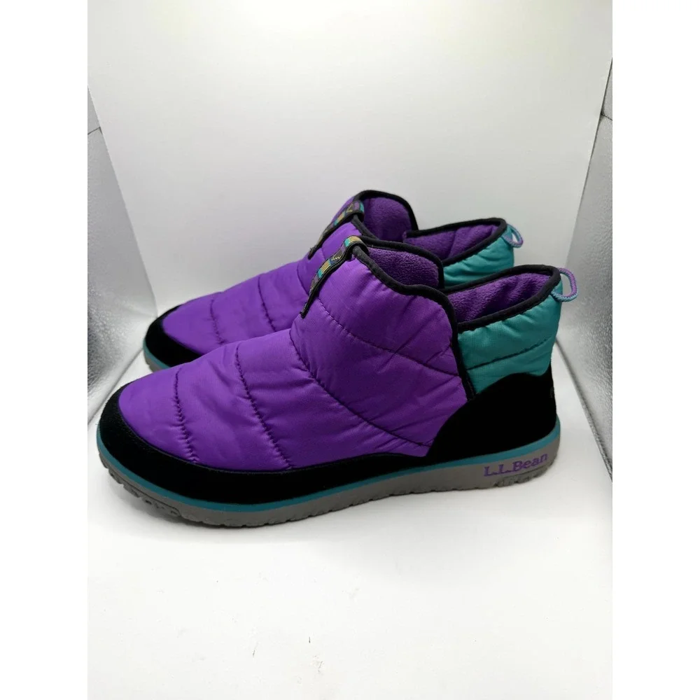 L.L.Bean Mountain‎ Classic Quilted Mens 13 M Purple Teal Ankle Winter Snow Boot
